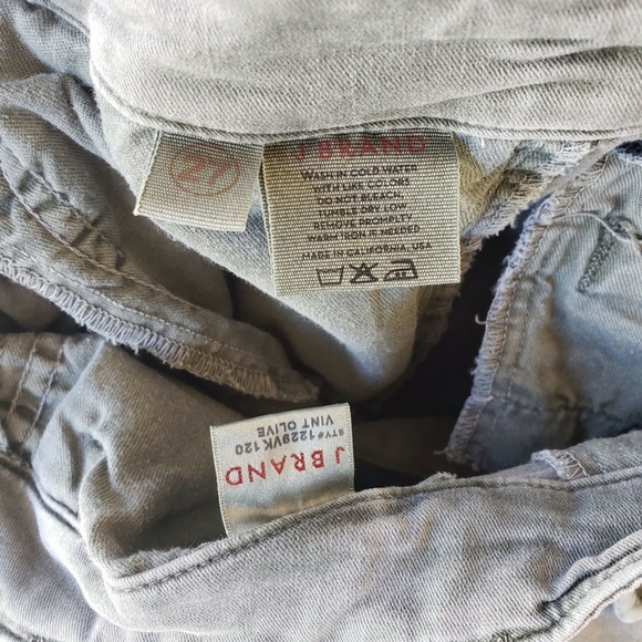 J Brand Houlihan Cargo Pants Vintage Olive Green Size: 27 Ankle zip - Picture 7 of 7